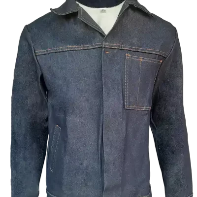 chaqueta indigo con forro de moletton
