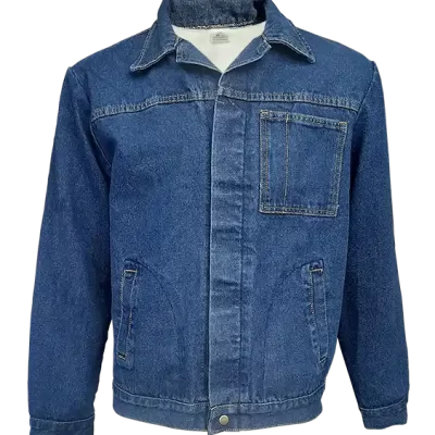 chaqueta mezclilla prelavada con forro moletton